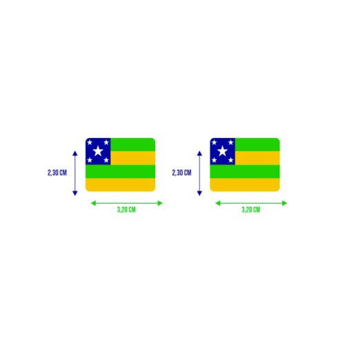 Bandeira Resinada Automotiva de Sergipe