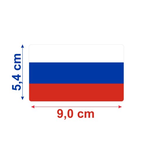 Bandeira Resinada Automotiva da Rússia