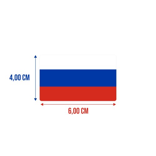 Bandeira Resinada Automotiva da Rússia
