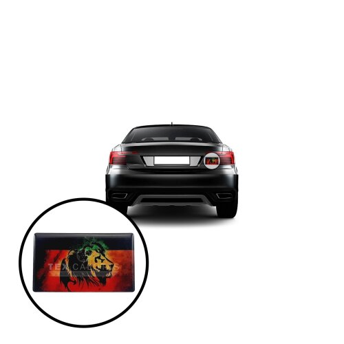Bandeira Resinada Automotiva de Rastafári