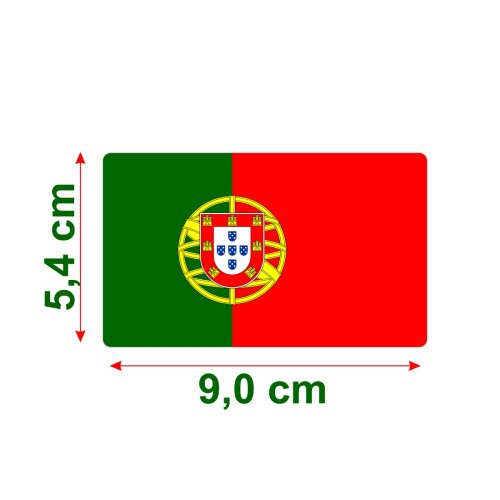 Bandeira Resinada Automotiva de Portugal