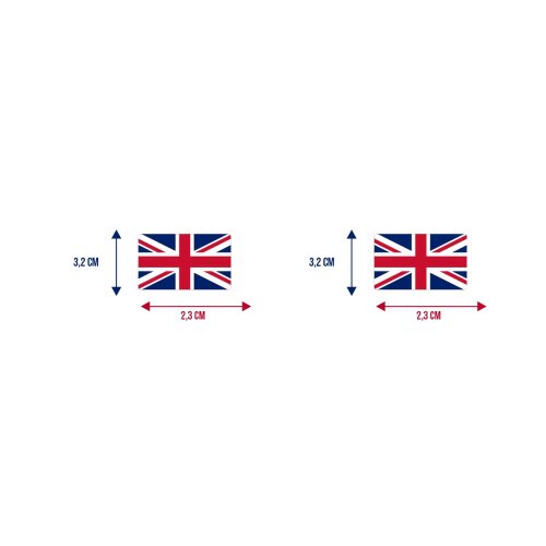 Bandeira Resinada Automotiva Reino Unido/Inglaterra/Land Rover