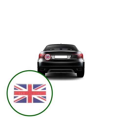 Bandeira Resinada Automotiva Reino Unido/Inglaterra/Land Rover