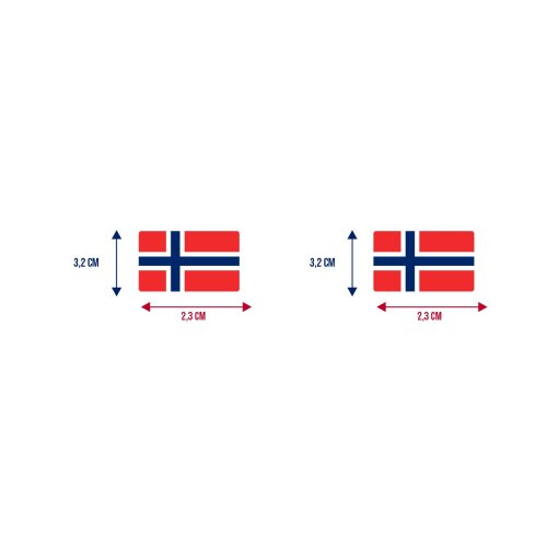 Bandeira Resinada Automotiva da Noruega