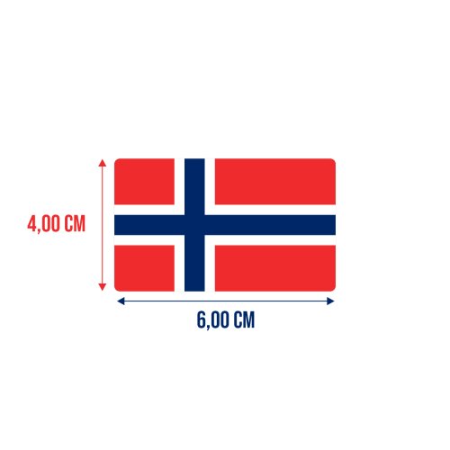 Bandeira Resinada Automotiva da Noruega