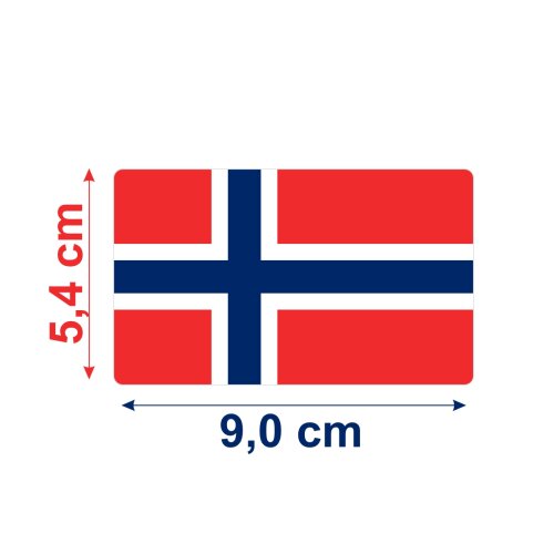 Bandeira Resinada Automotiva da Noruega