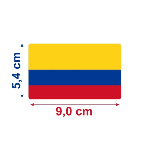 Bandeira Resinada Automotiva da Colômbia