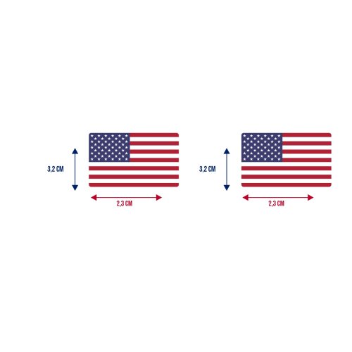 Bandeira Resinada Automotiva Estados Unidos da América