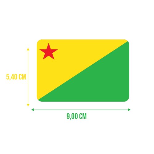 Bandeira Resinada Automotiva do Acre
