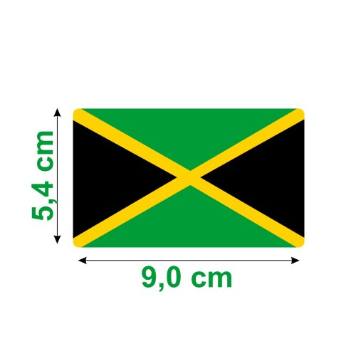 Bandeira Resinada Automotiva da Jamaica