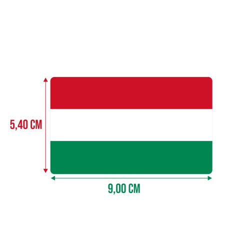 Bandeira Resinada Automotiva da Hungria