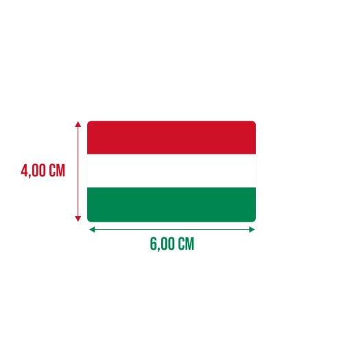 Bandeira Resinada Automotiva da Hungria
