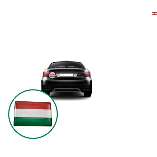 Bandeira Resinada Automotiva da Hungria