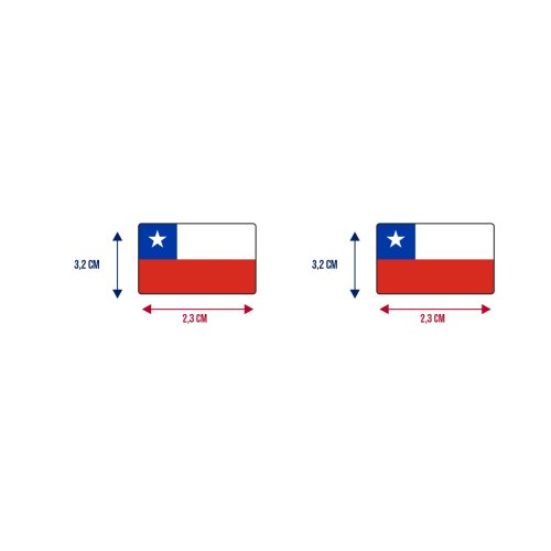 Bandeira Resinada Automotiva  do Chile