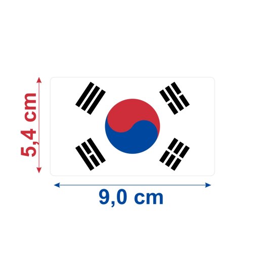 Bandeira Resinada Automotiva Coreia do Sul