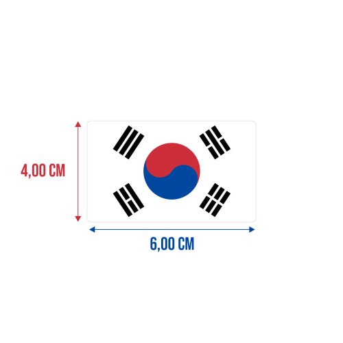 Bandeira Resinada Automotiva Coreia do Sul