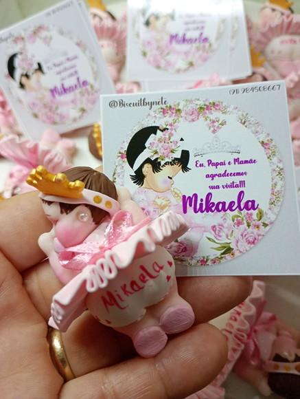 25 Lembrancinhas Bebê Realeza Menina Biscuit
