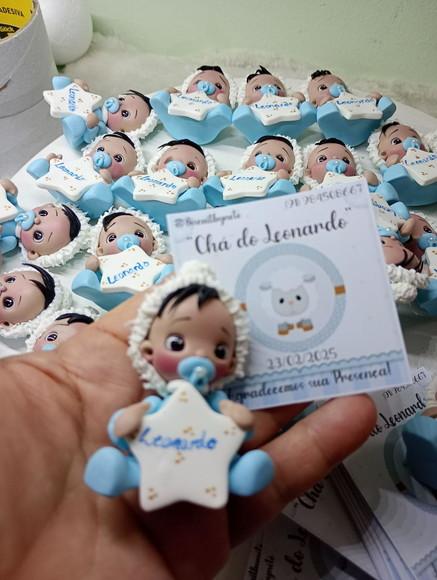30 Lembrancinhas Bebê com Estrelinha Moreninho Biscuit3