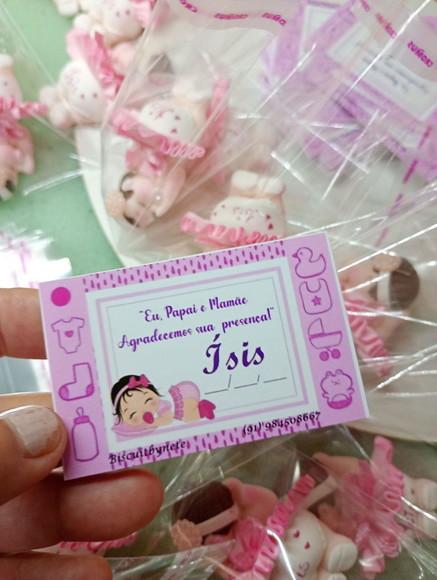 30 Lembrancinhas Bebê com Tiara em Biscuit