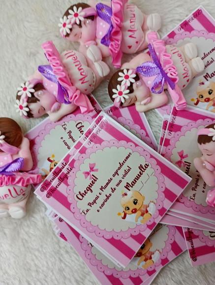 30 Lembrancinhas Bebê com Tiarinha em Biscuit