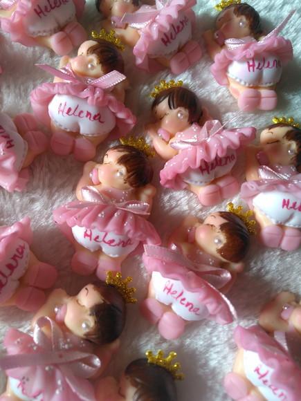 30 Lembrancinhas Bebê Realeza Menina Biscuit