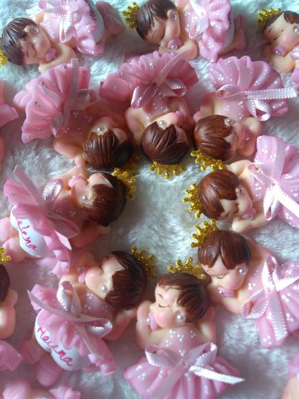 30 Lembrancinhas Bebê Realeza Menina Biscuit