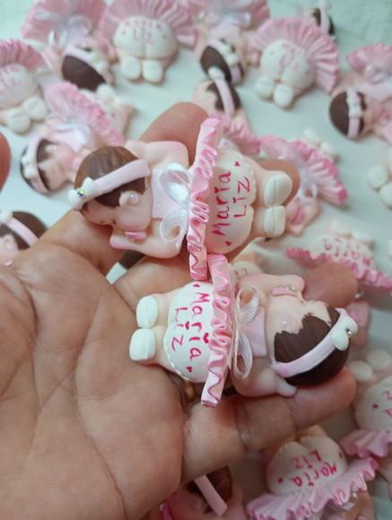 30 Lembrancinhas Bebê Soneca Menina Biscuit