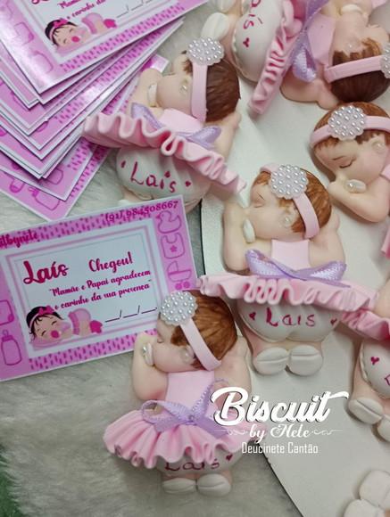 30 Lembrancinhas Bebê Soneca Menina Biscuit