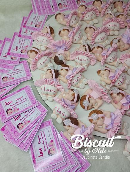 30 Lembrancinhas Bebê Soneca Menina Biscuit