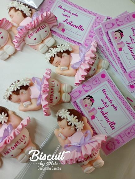 30 Lembrancinhas Bebê Soneca Menina Biscuit