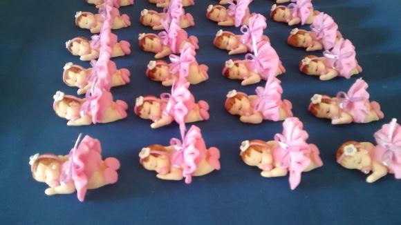 30 Lembrancinhas Bebê Soneca Menina Biscuit