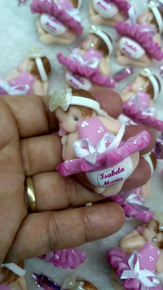 30 Lembrancinhas Bebê Soneca Menina em Biscuit.