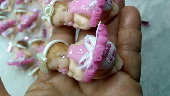 30 Lembrancinhas Bebê Soneca Menina em Biscuit.