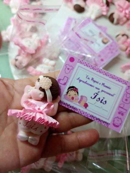 80 Lembrancinhas Bebê Soneca Menina Biscuit