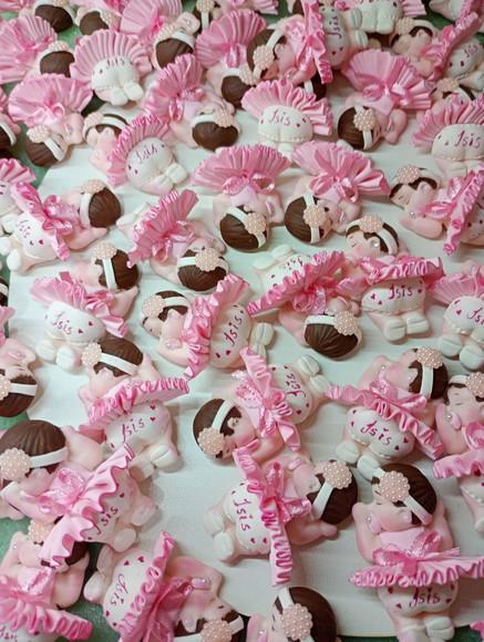 80 Lembrancinhas Bebê Soneca Menina Biscuit