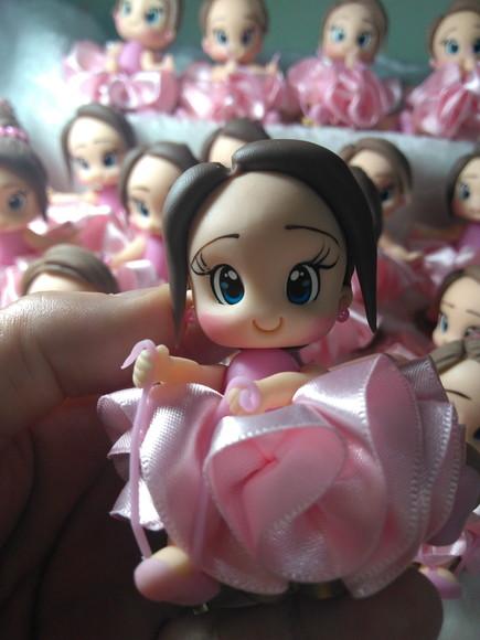 Aplique Bailarina em Biscuit
