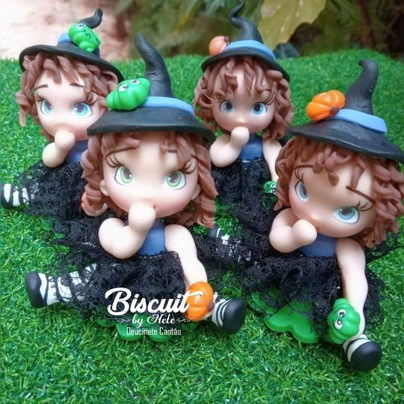 Aplique Bruxinha em Biscuit