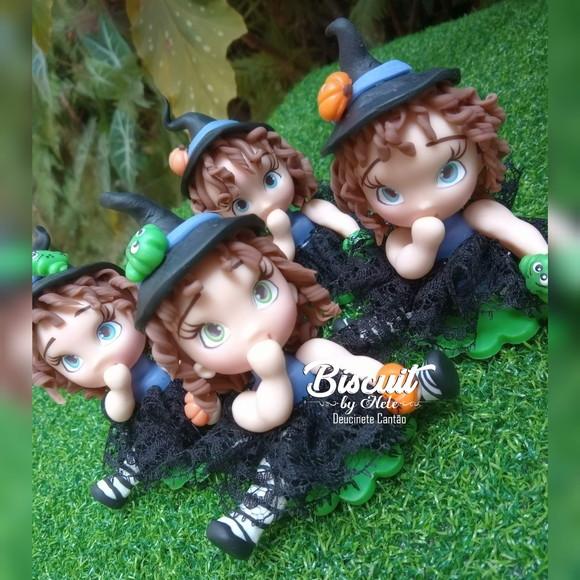 Aplique Bruxinha em Biscuit