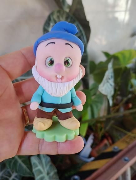 Apliques 7 Anões Branca de Neve em Biscuit