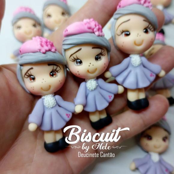 Apliques D. Clotilde - Turma do Chaves - Biscuit