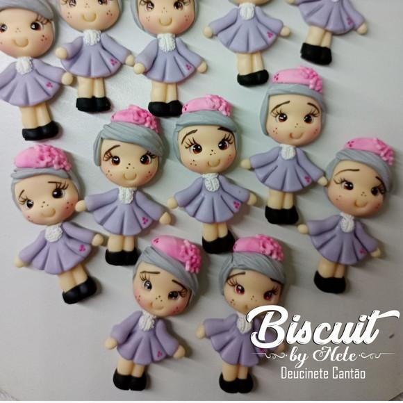 Apliques D. Clotilde - Turma do Chaves - Biscuit