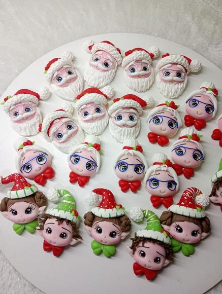 Apliques Diversos de Natal em Biscuit