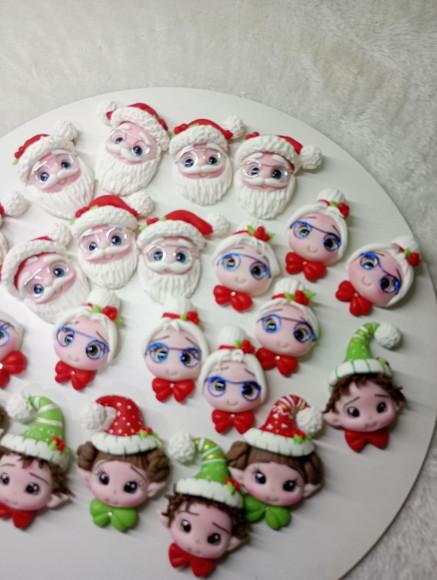 Apliques Diversos de Natal em Biscuit
