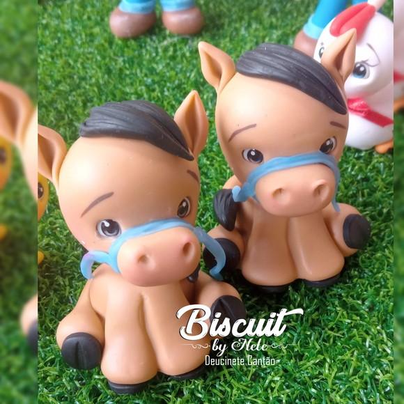 Apliques Fazendinha Cavalinho em Biscuit