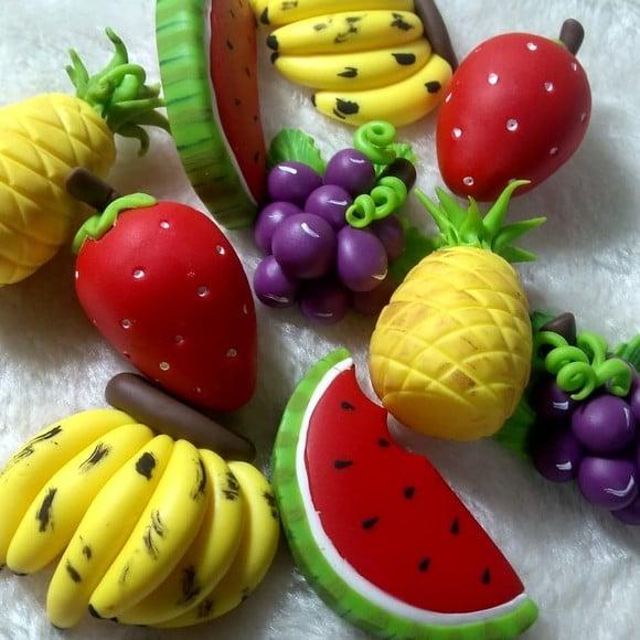 Apliques Frutinhas de Biscuit