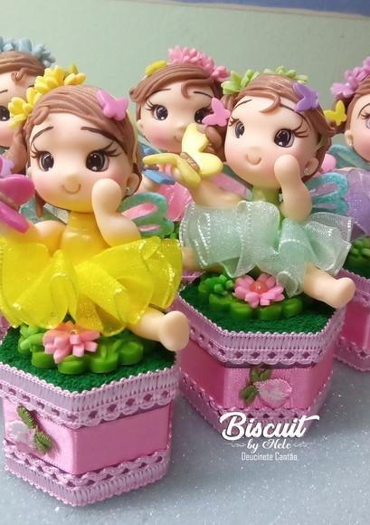 Apliques Jardim das Fadas em Biscuit