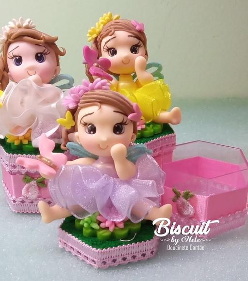 Apliques Jardim das Fadas em Biscuit