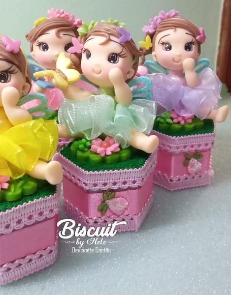 Apliques Jardim das Fadas em Biscuit