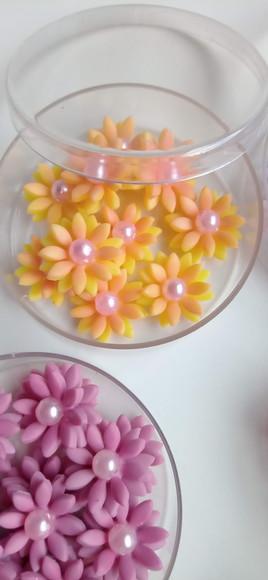 Apliques Mini Florzinhas de Biscuit