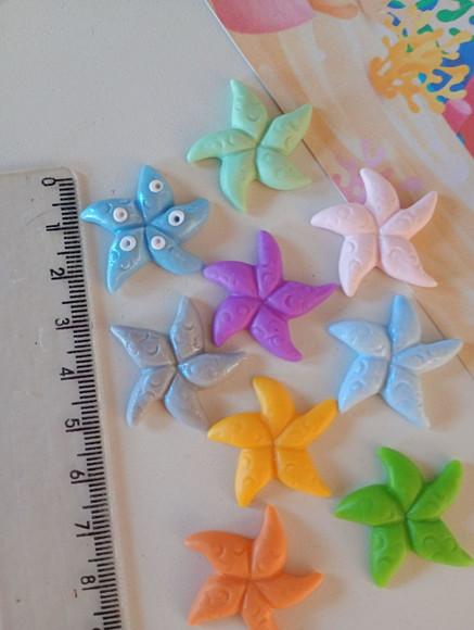 Apliques Mini Peixinhos de Biscuit Linguado